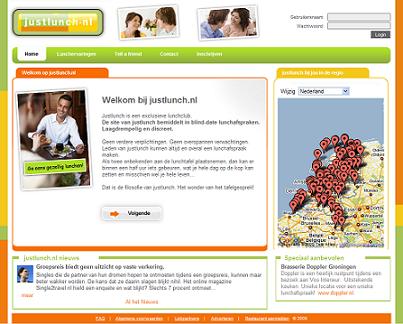 Lunch dating site met Google maps technologie